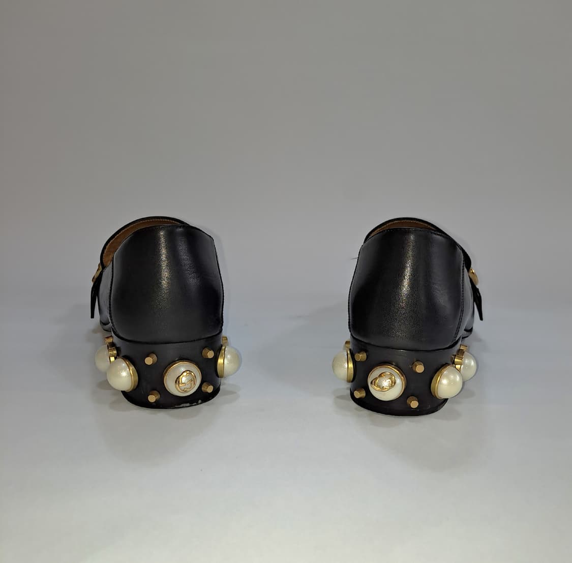 Gucci Leather Mid-Heel Loafer 38.5 상품이미지4