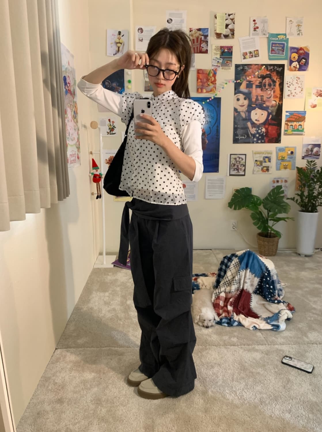 보우아카이브 스트랩 카고 팬츠_차콜 M 상품이미지1