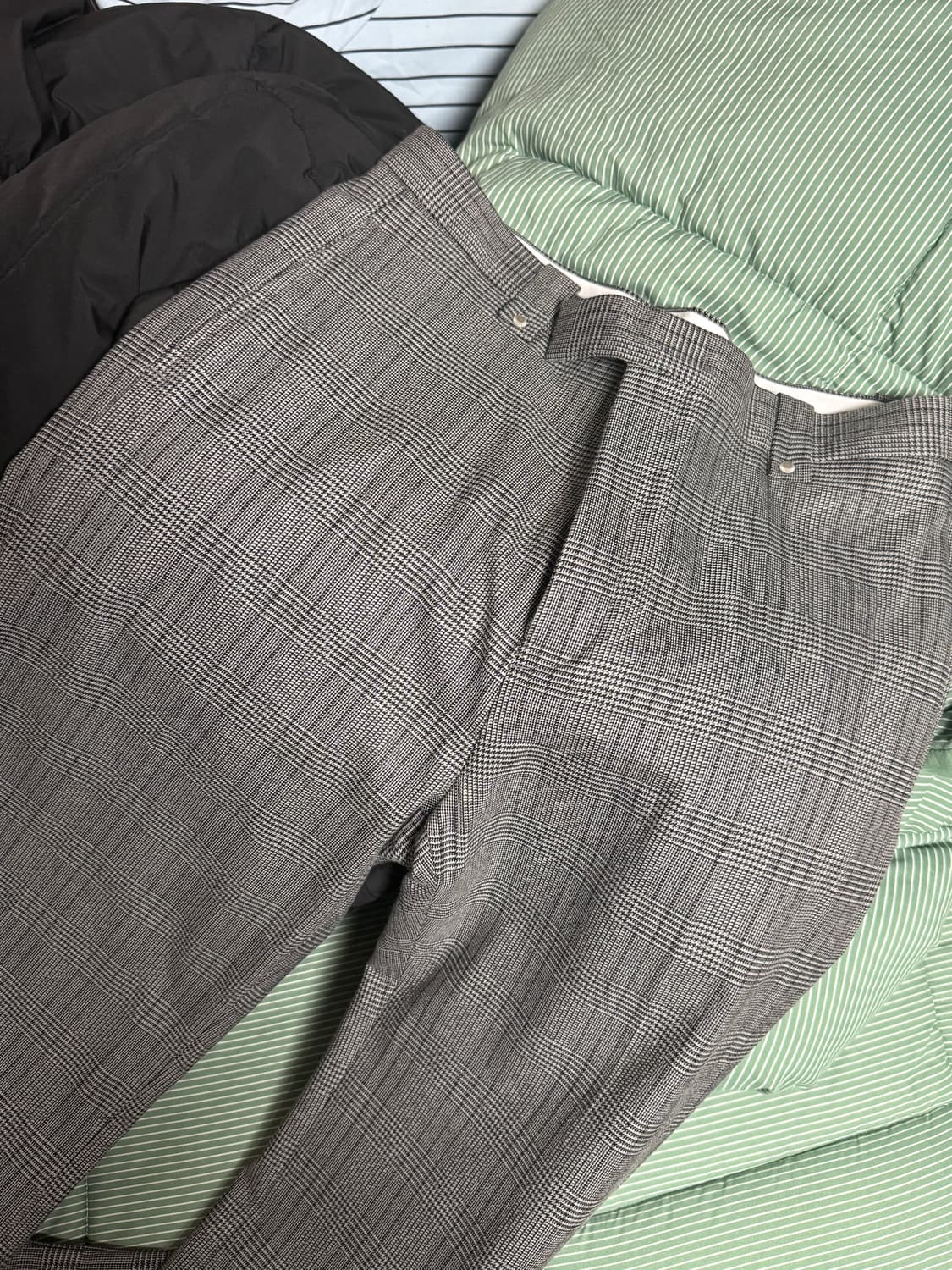 타일레 글렌체크 플레어 울 슬랙스 3 상품이미지7