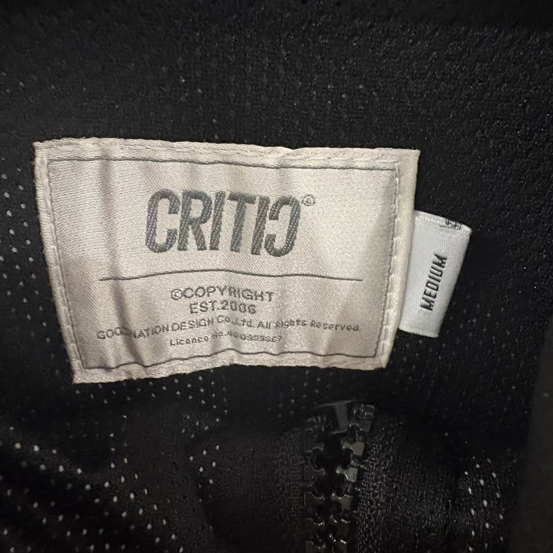 크리틱 블랙/옐로우 바람막이 자켓 M 상품이미지4