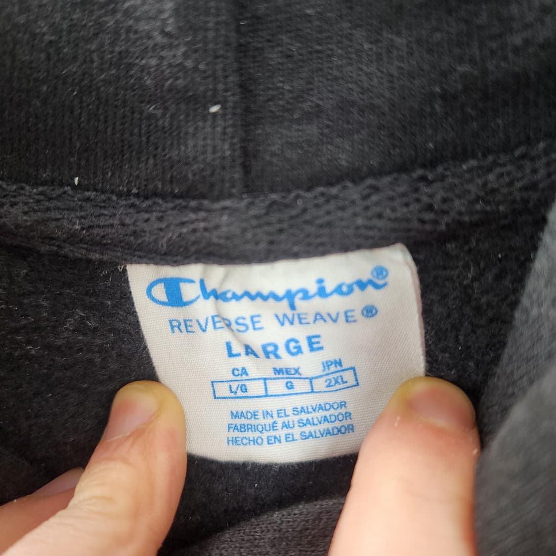 [L] 챔피온 x MOMA 리버스 위브 후드 블랙 상품이미지5