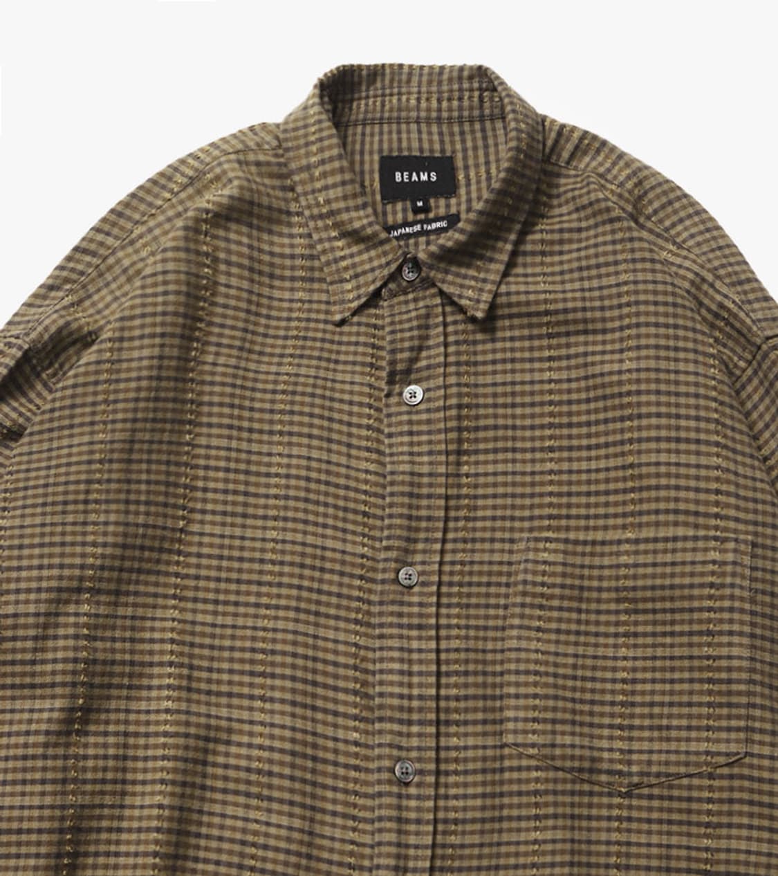 BEAMS - EASY FIT DOBBY CHECK SHIRT 상품이미지2