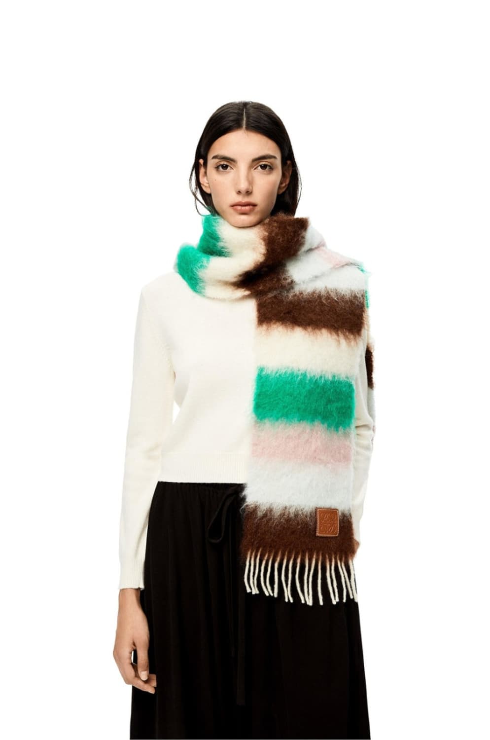 로에베 멀티 스트라이프 모헤어 머플러 상품이미지1