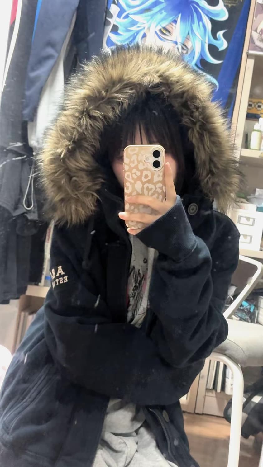 급처)아베크롬비 y2k 퍼후드집업 상품이미지4