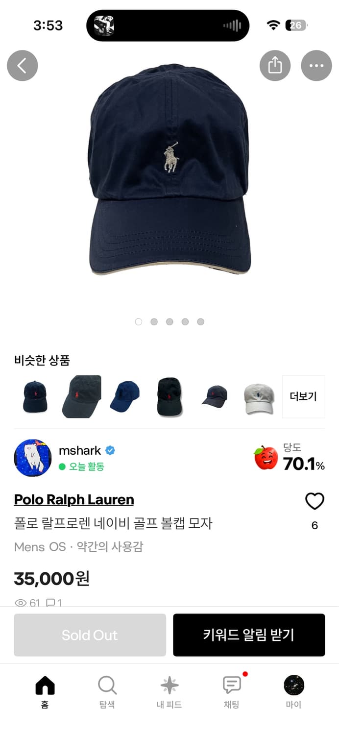 폴로 랄프로렌 골프 캡 상품이미지6