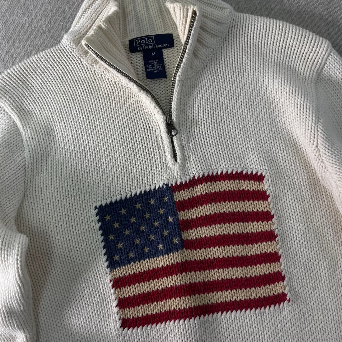 W 95 폴로랄프로렌 성조기 반집업 니트 상품이미지2