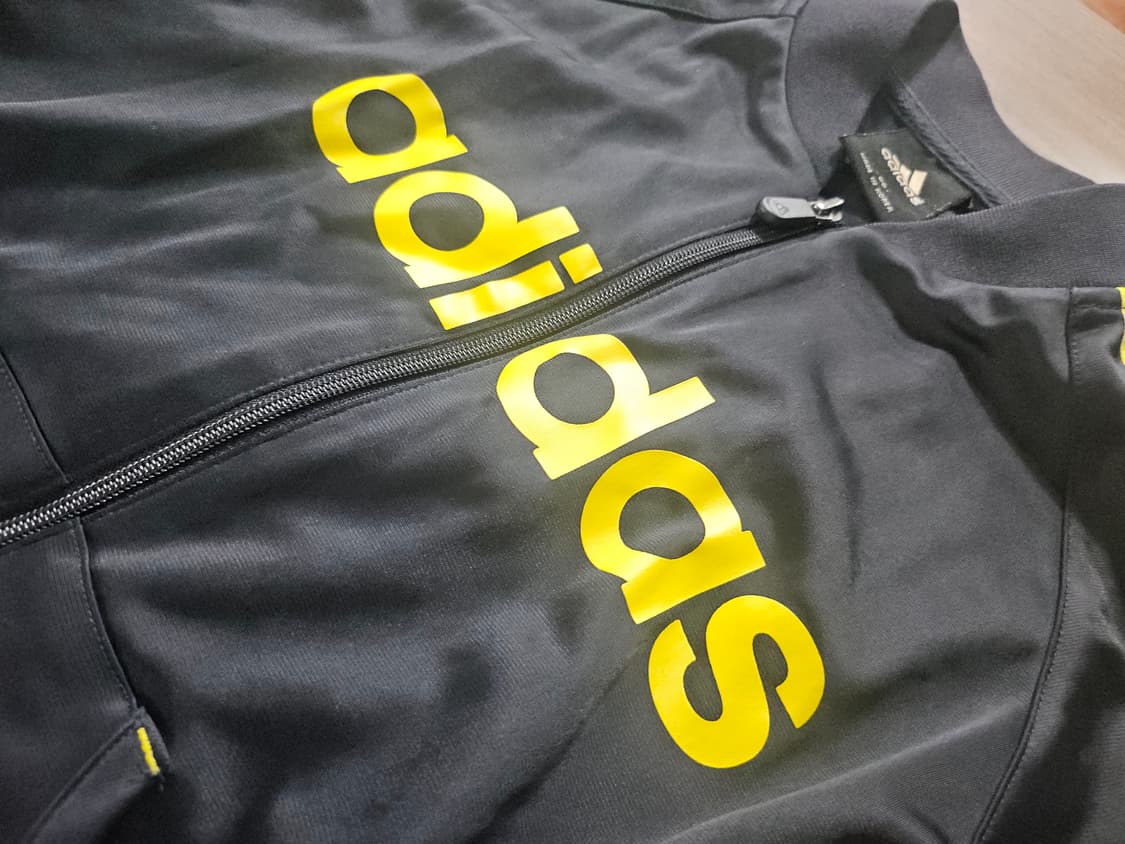 아디다스 블랙 옐로우 검노 여자 트랙탑 져지집업 90 상품이미지3