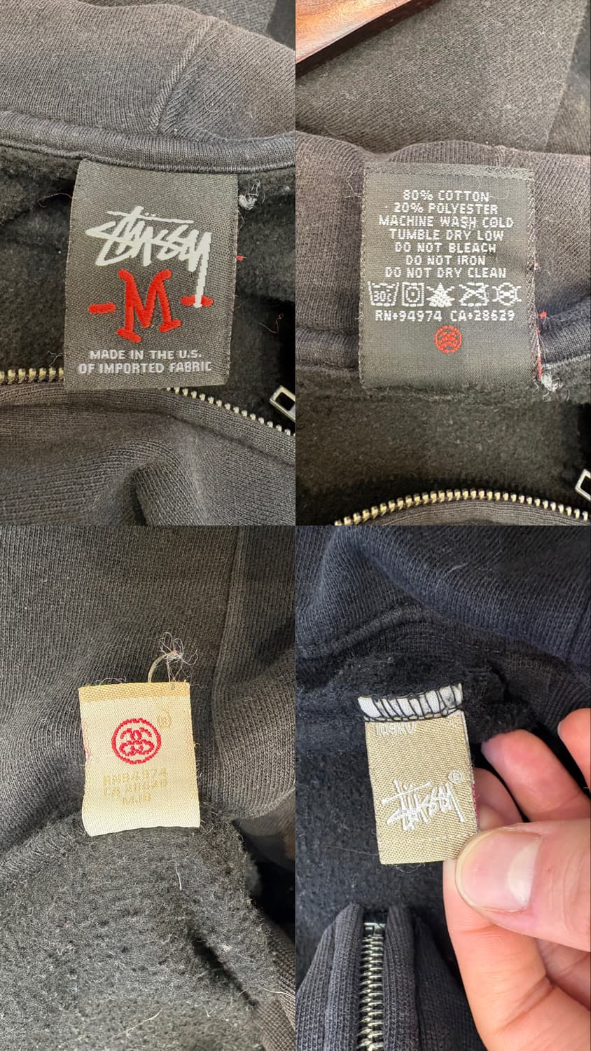 00s 스투시 S링크 크라운 후드집업 상품이미지10