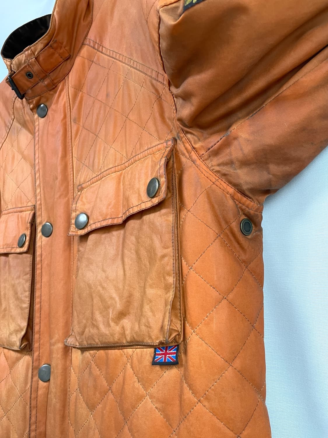 Belstaff 벨스타프 골드라벨 더티 왁스코튼 퀼팅 팬터자켓 L 상품이미지4