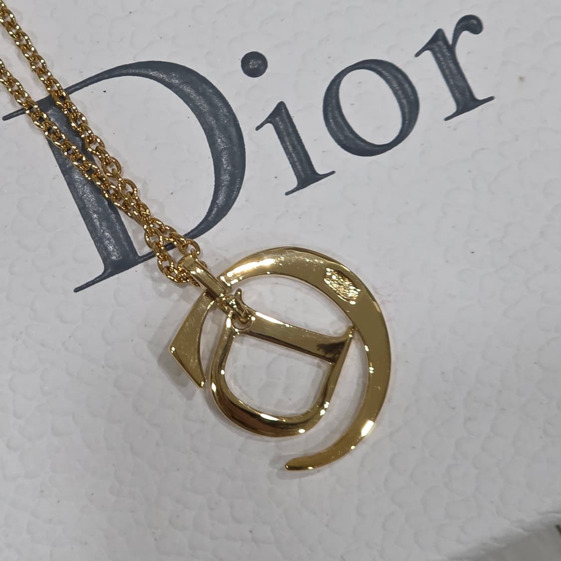 희귀) 디올 CD로고 금장 목걸이 상품이미지5