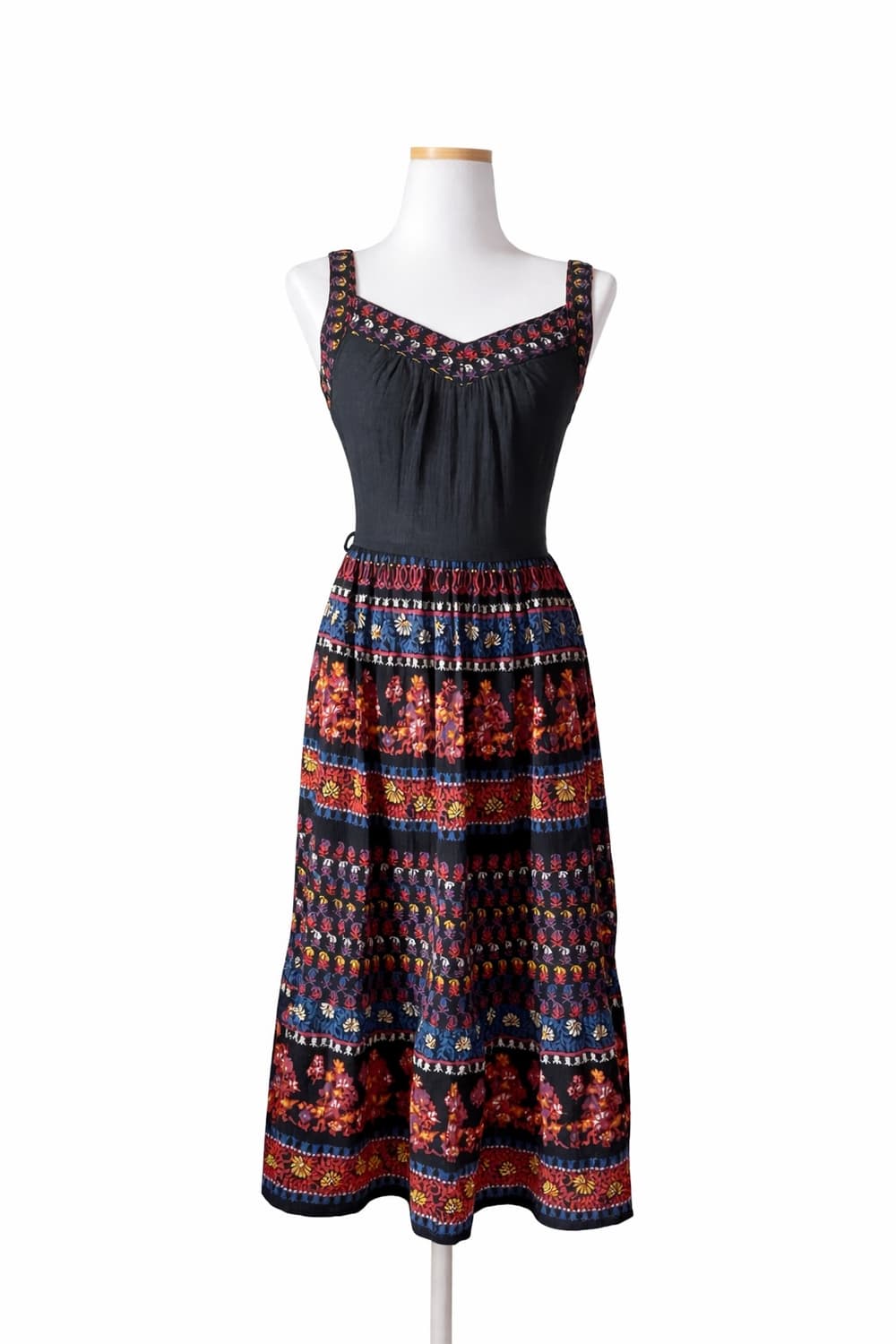 빈티지 플로럴 에스닉 슬리브리스 원피스  상품이미지1