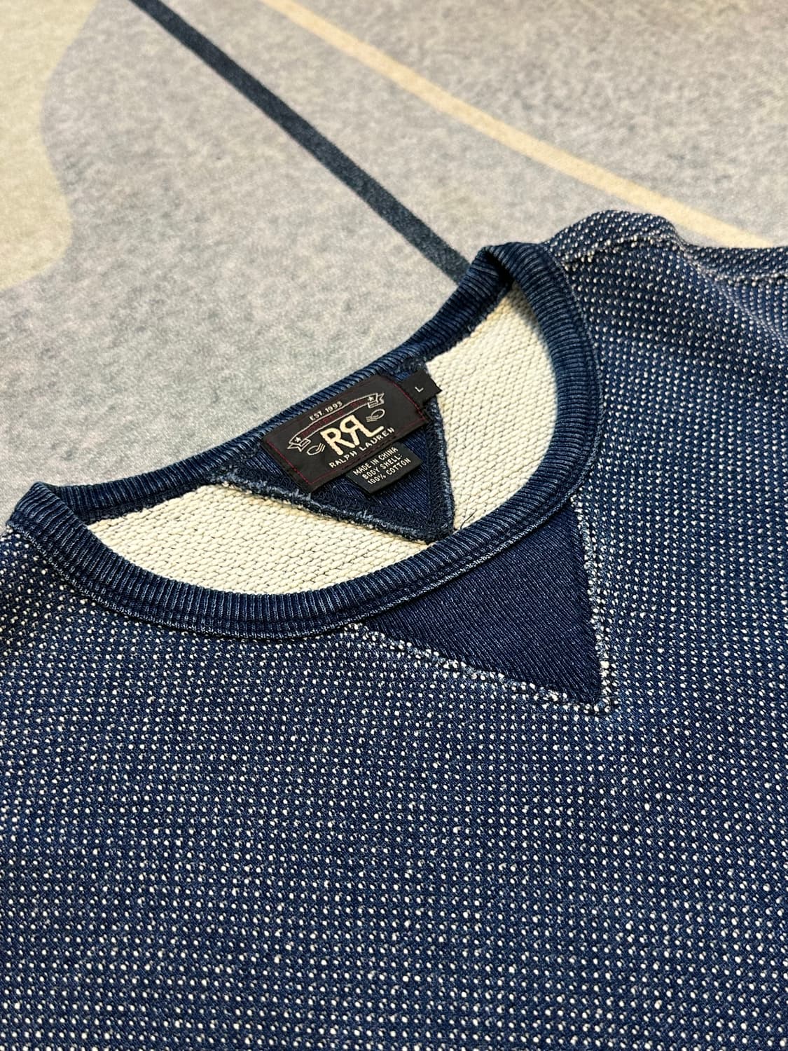 [L] RRL (더블알엘) 크루넥 스웻셔츠 인디고 상품이미지2