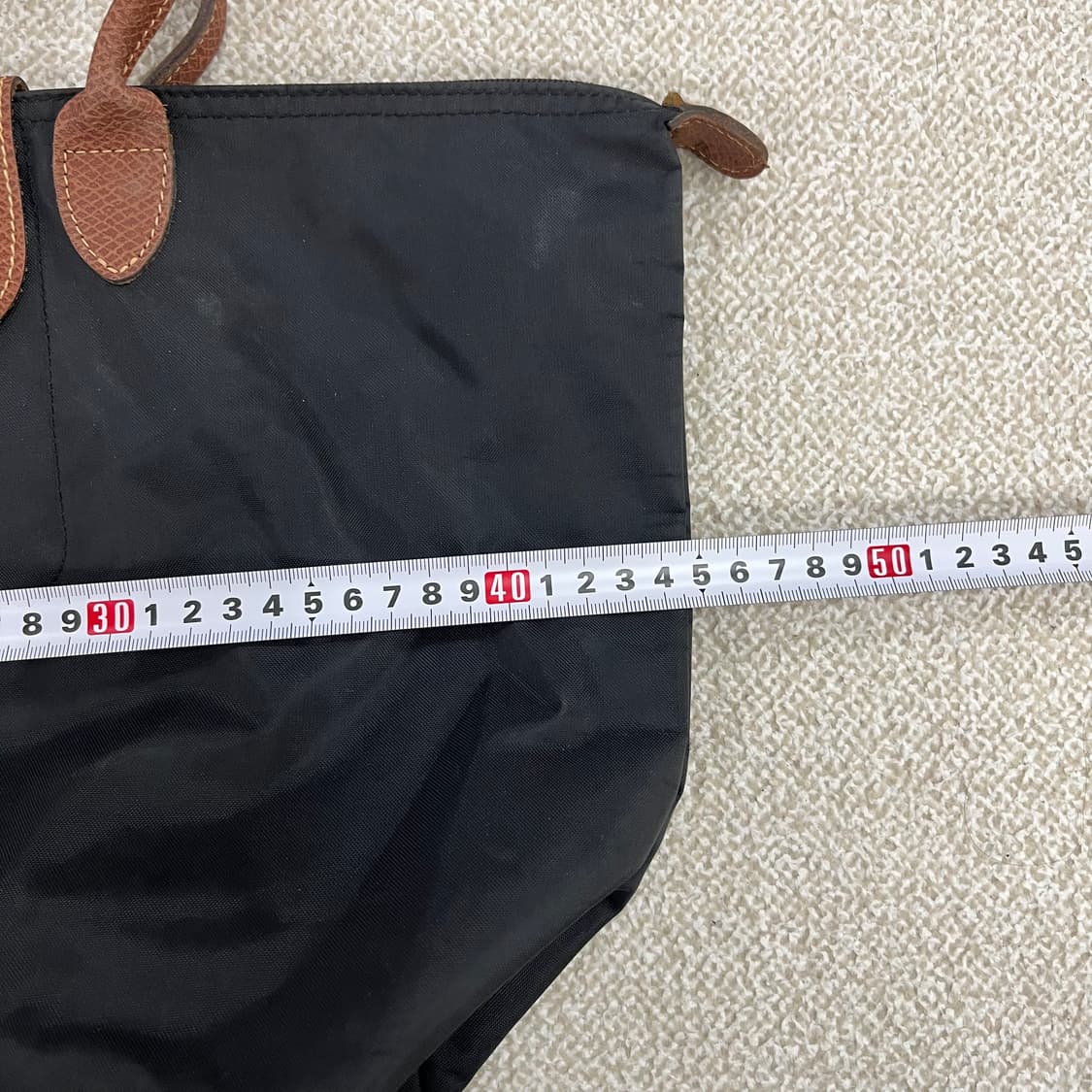 실측확인 롱샴 르플리아쥬 오리지날 핸들백 0126M 상품이미지6