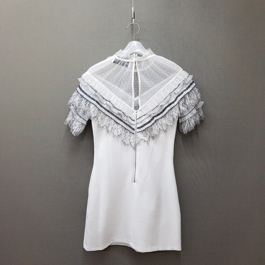 셀프포트레이트 레이스 프릴 미니 원피스 2사이즈 상품이미지5