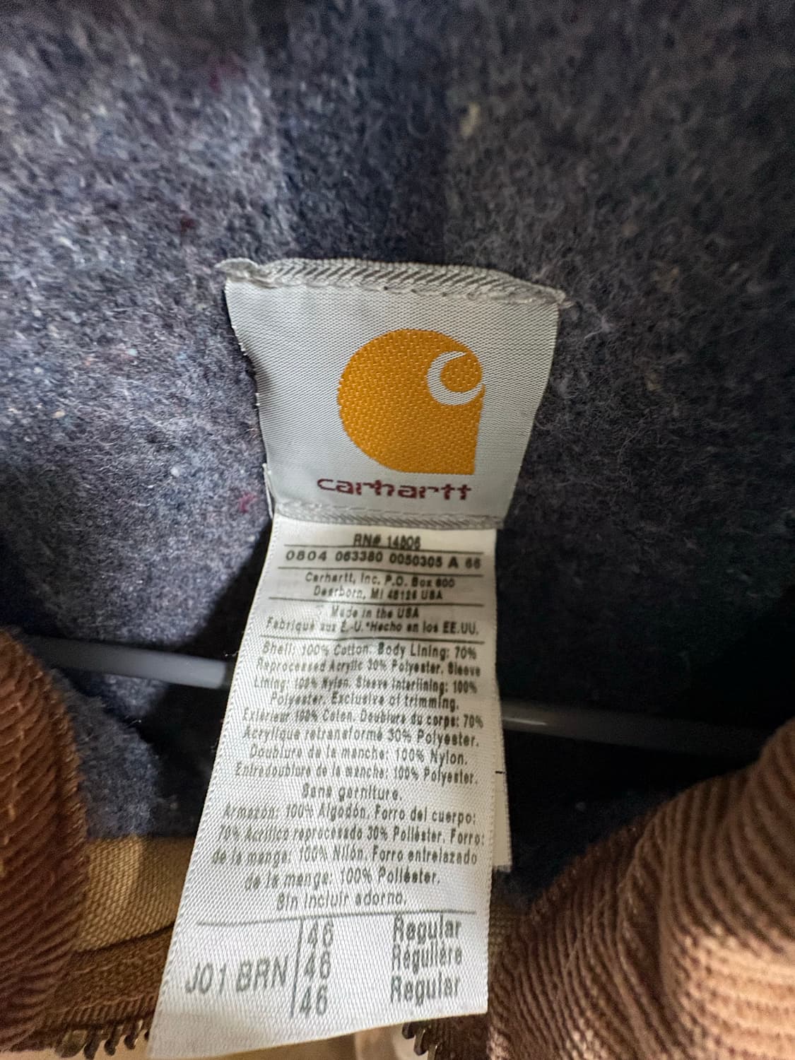 칼하트 80년대 워크자켓 판매 상품이미지4