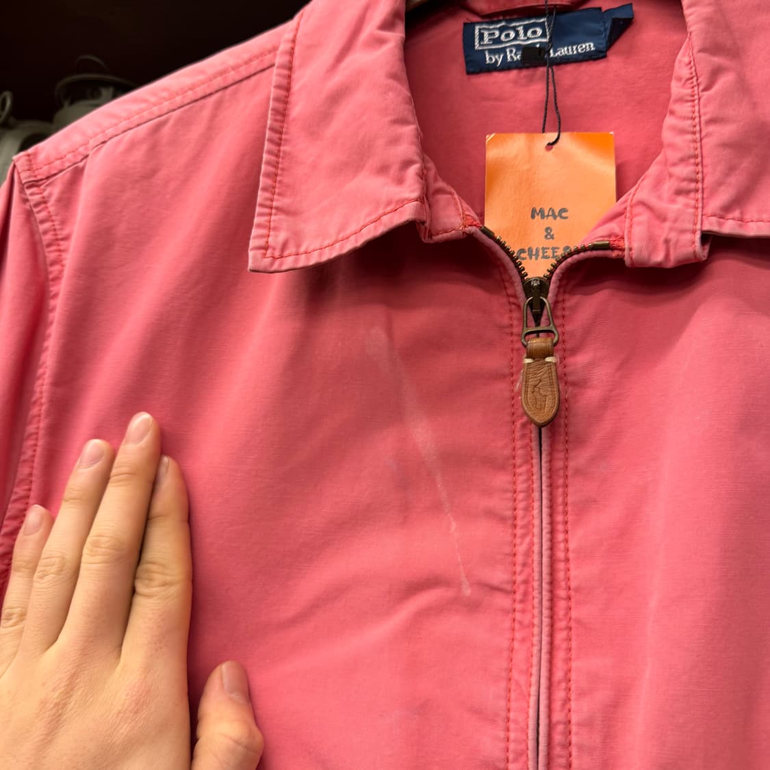 90s 폴로 랄프로렌 코튼 스윙탑 자켓 블루종 핑크 N646 상품이미지4