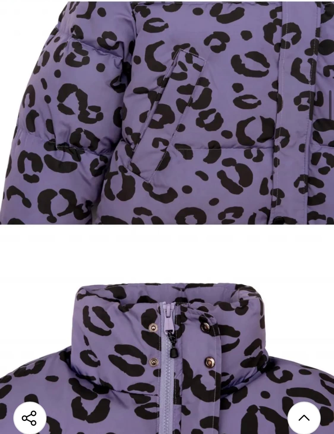 OIOI 패턴 패딩 자켓 퍼플 상품이미지3