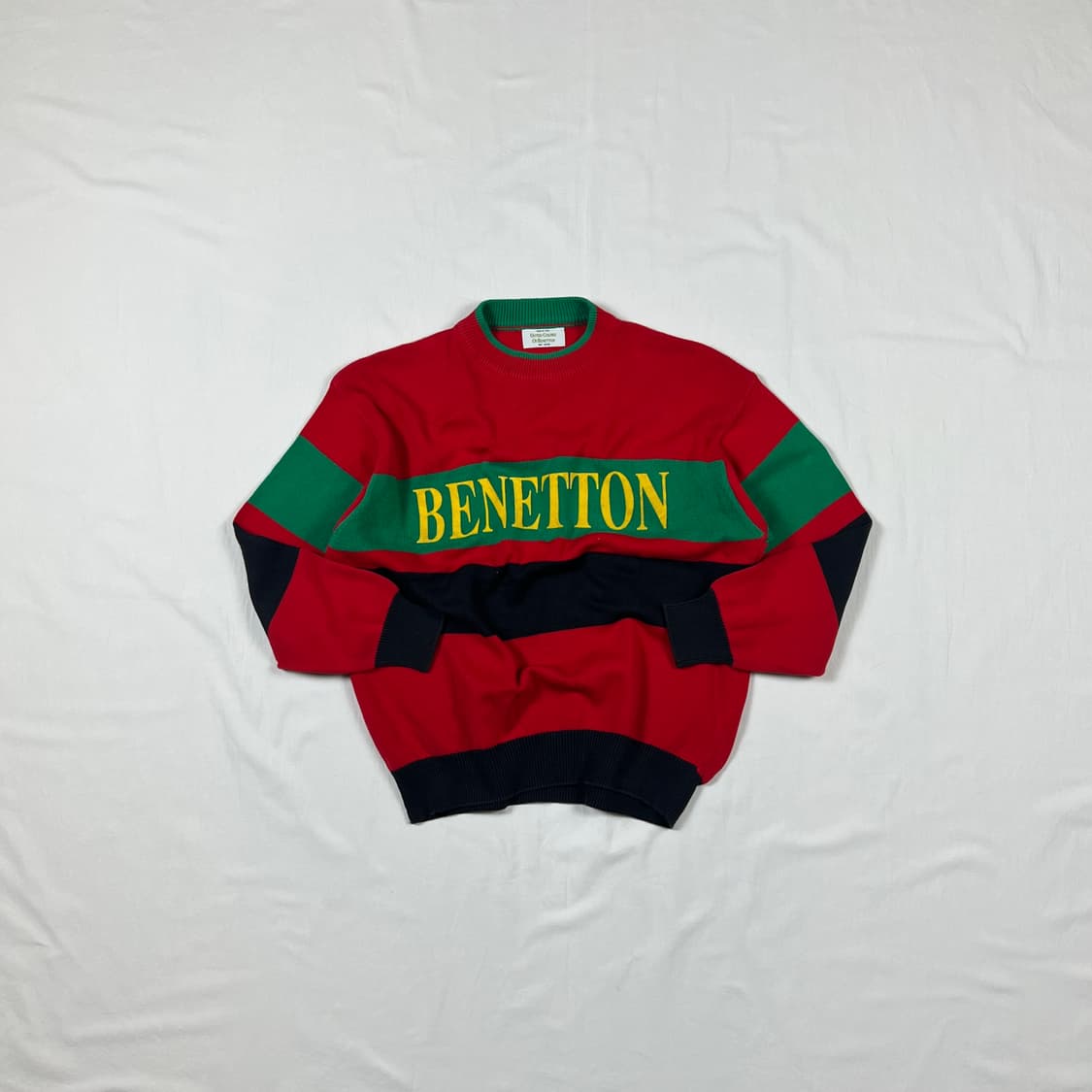 90‘s 유나이티드컬러스오브베네통 benetton 레터링 니트 상품이미지1