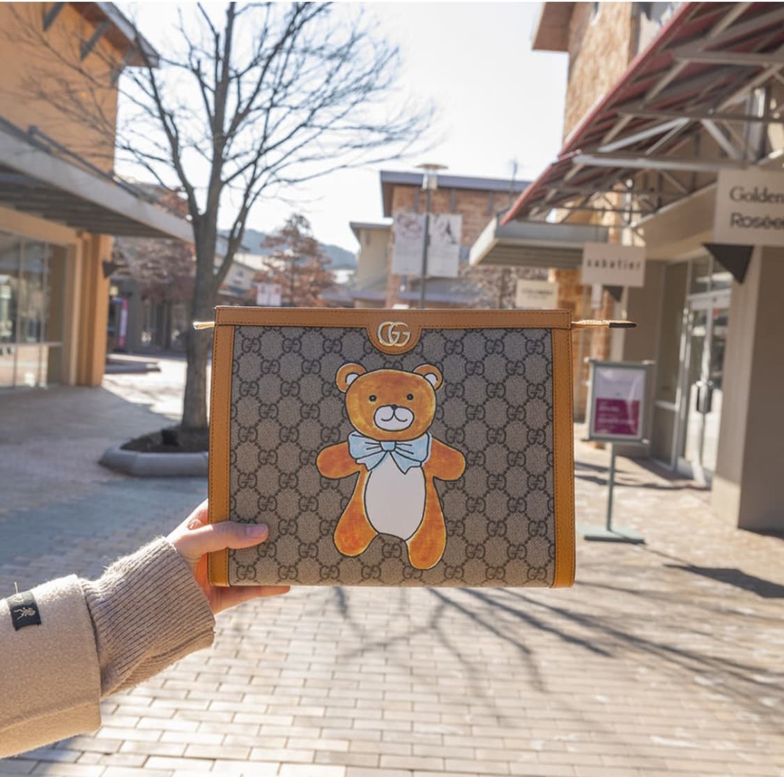 정품 구찌 카이 테디베어 클러치백 한정판 풀박스 상품이미지7