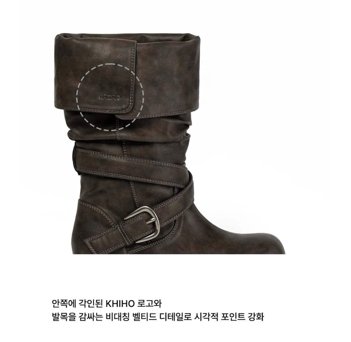 기호 Raven Foldable Buckle Boots 36 상품이미지3