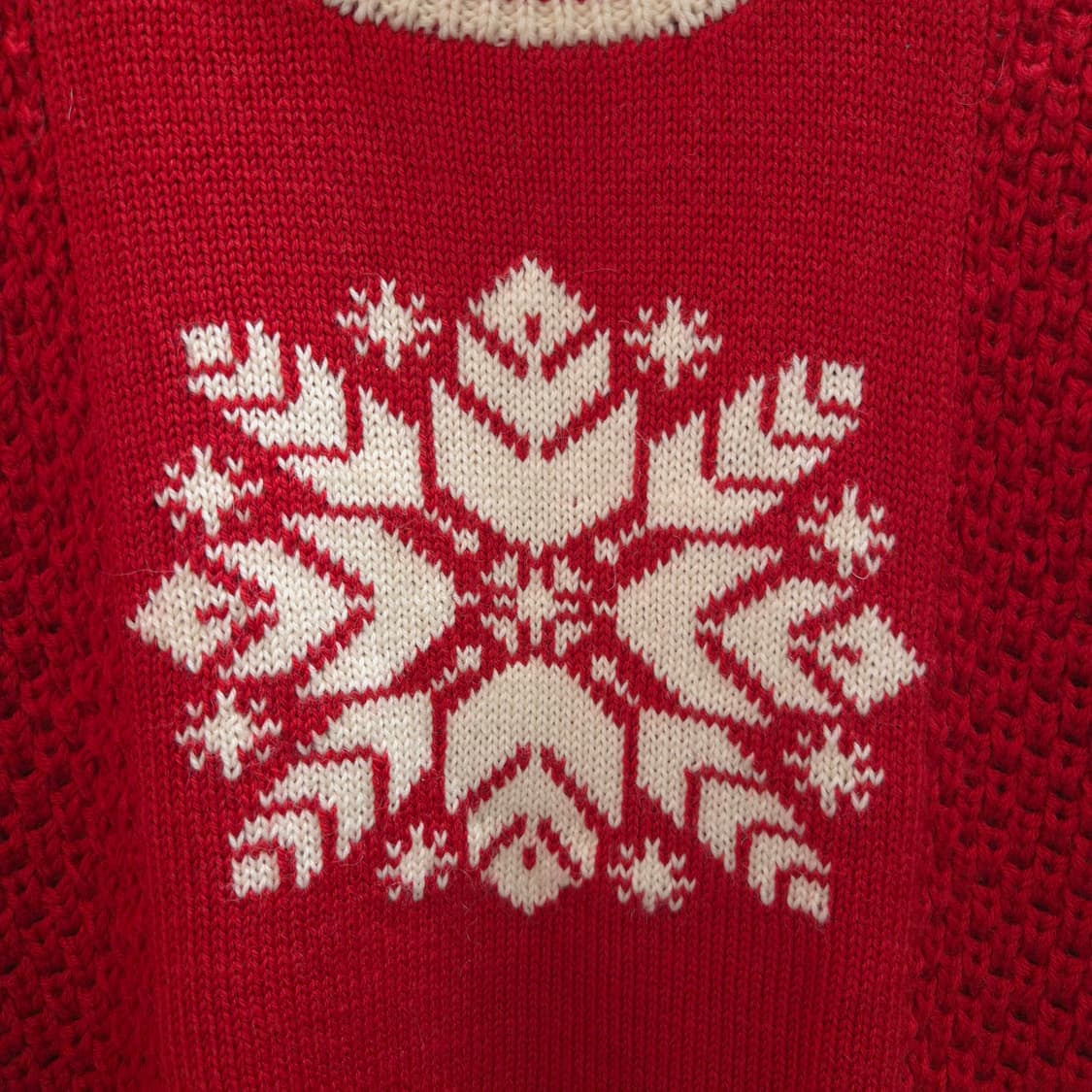 울혼방 눈꽃 레드 니트 일본제 상품이미지3