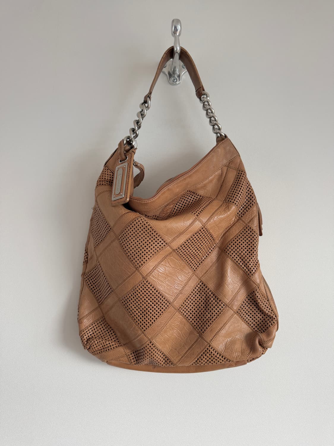 Pre owned 패치워크 레더 숄더백 상품이미지1