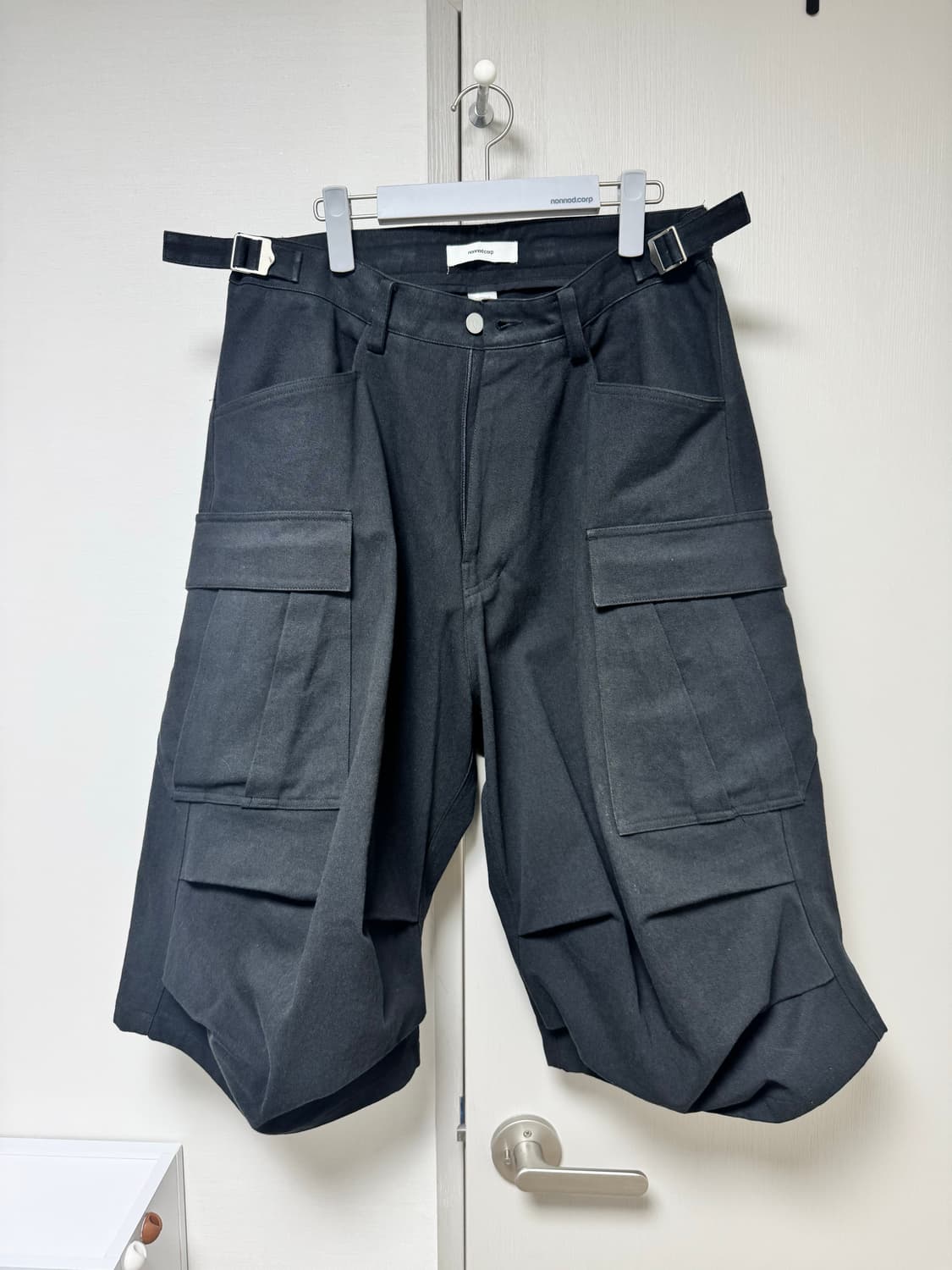 (2) 논노드 사이드 카고 쇼츠 블랙 상품이미지2