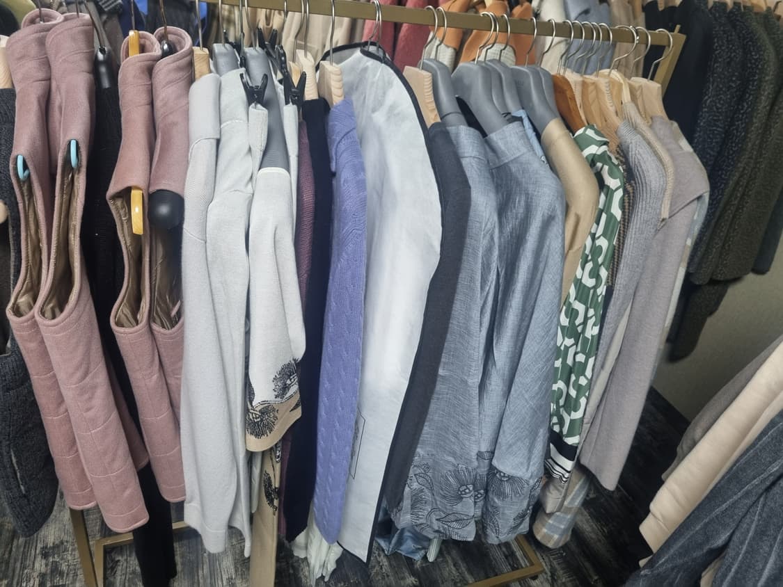 새제품 이태리 명품 안드레모리스 레이스 시스루 니트 짚업 상품이미지7