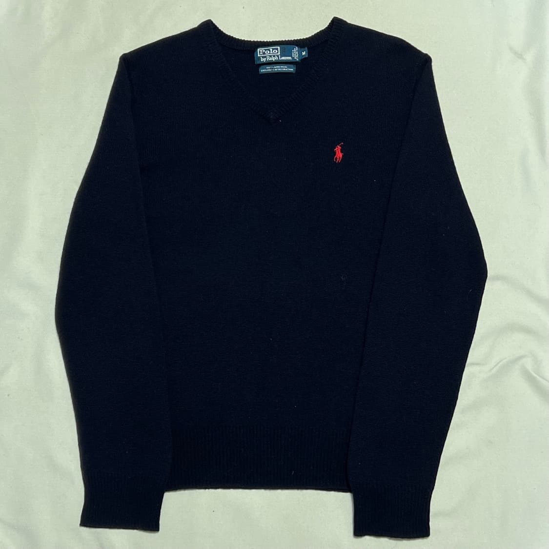 M 폴로랄프로렌 여성용 브이넥 네이비 니트 상품이미지2
