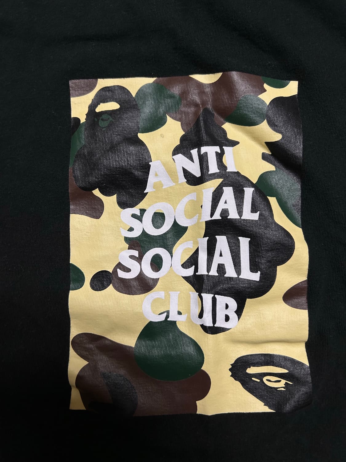 베이프 x 안티소셜 클럽 콜라보 티셔츠 L 정품 상품이미지3