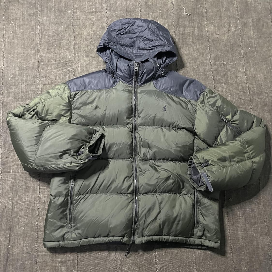 10s 폴로 랄프 로렌 투톤 배색 덕다운 패딩 자켓 상품이미지1