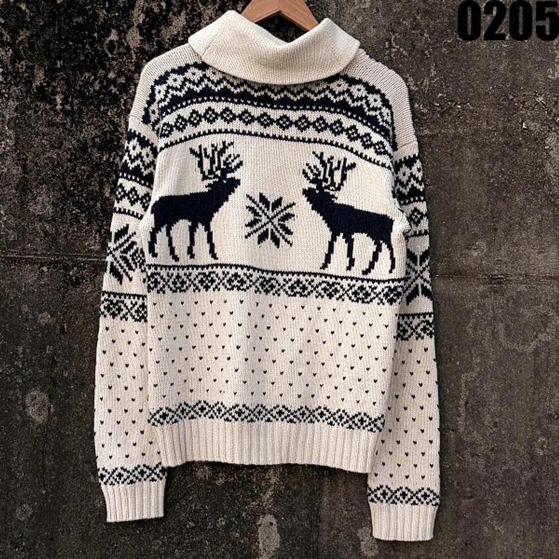 폴로 랄프로렌 노르딕 사슴 숄카라 니트 스웨터 M 0205  상품이미지4
