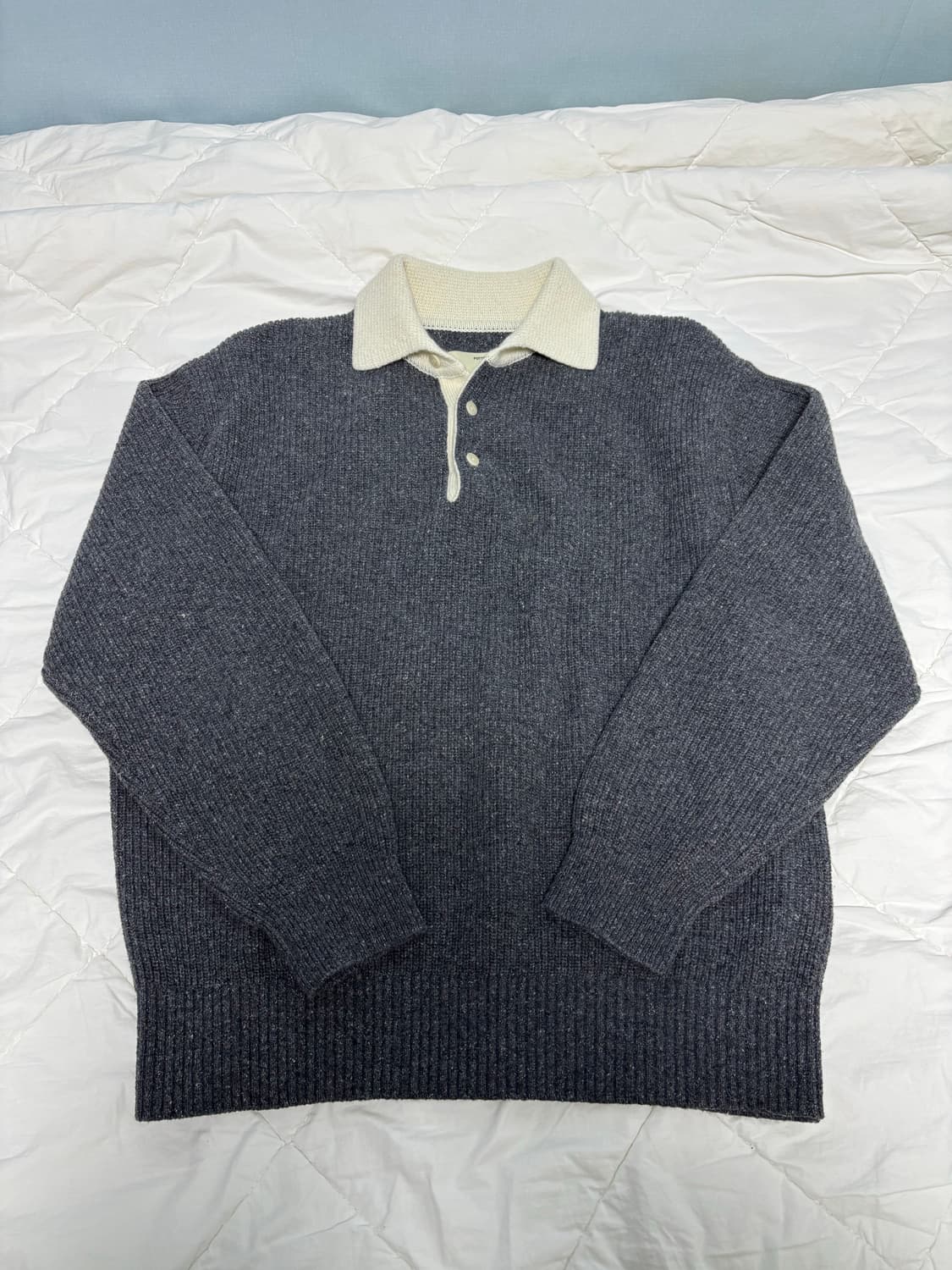 [3] 포터리 럭비 니트 미드그레이 상품이미지1