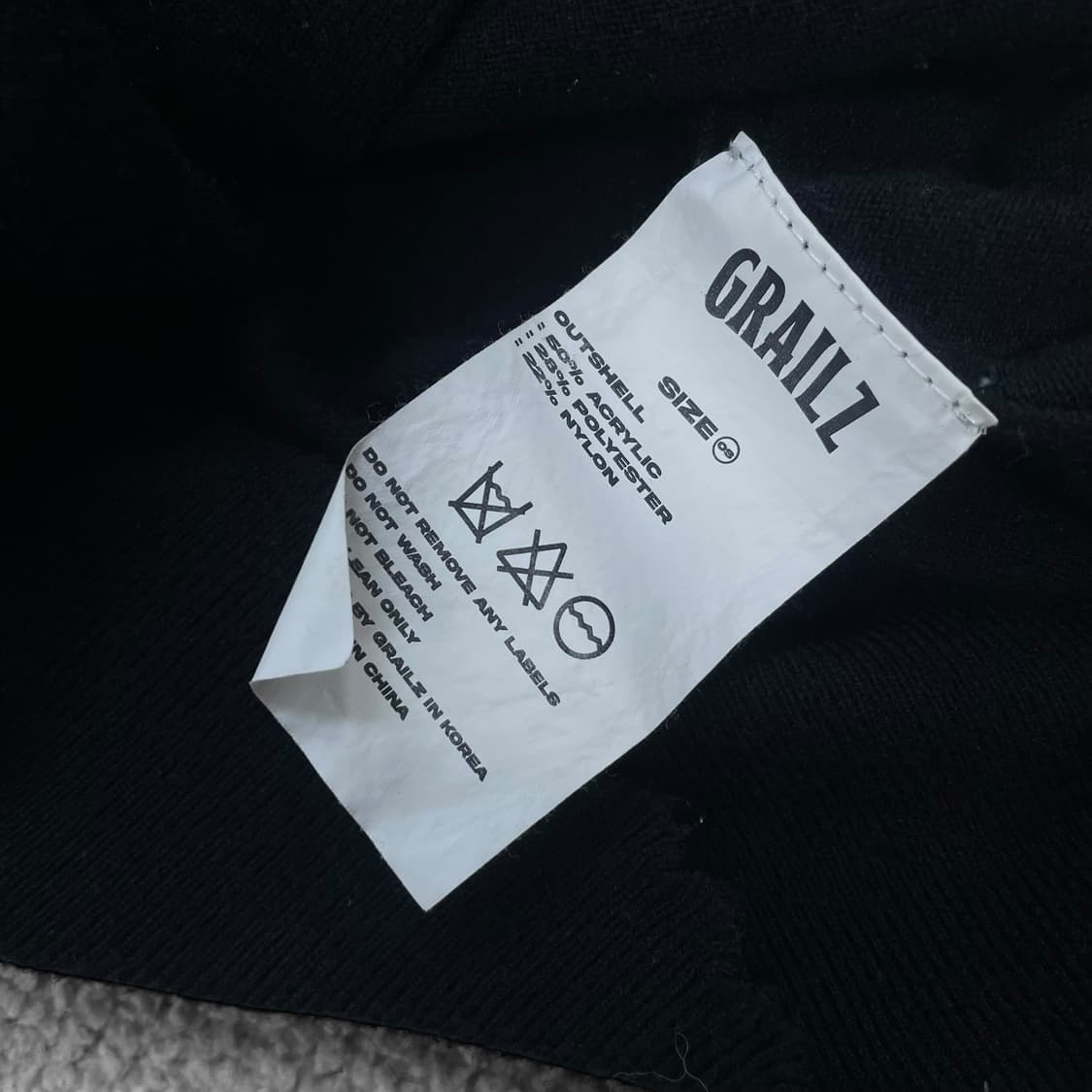 그레일즈 하트 로고 라운드 가디건 블랙 상품이미지5