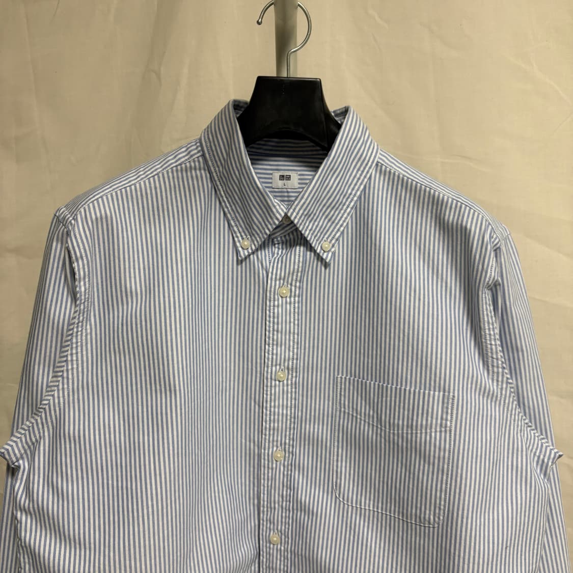 유니클로 옥스포드 스트라이프 셔츠 / 소라, L 상품이미지2