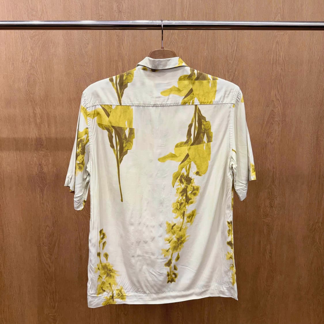폴스미스 플로럴 반팔 셔츠 유니크 아트프린트 패턴 아이보리 옐로우 상품이미지3