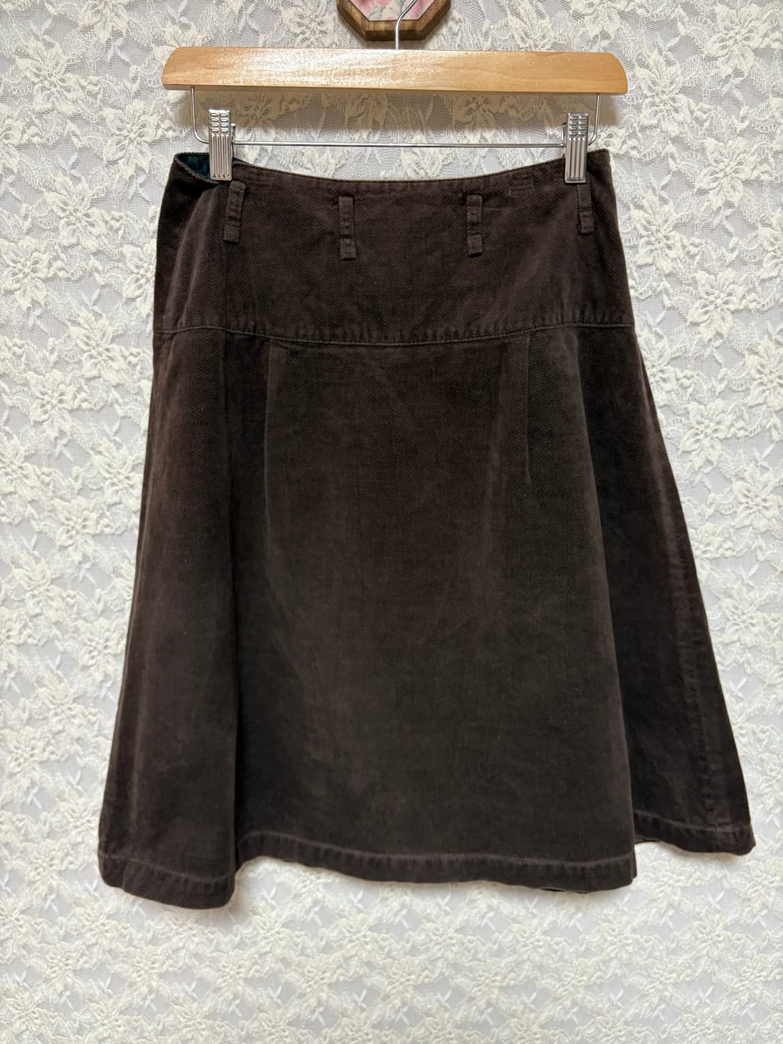 브라운 코듀로이 스커트 상품이미지10