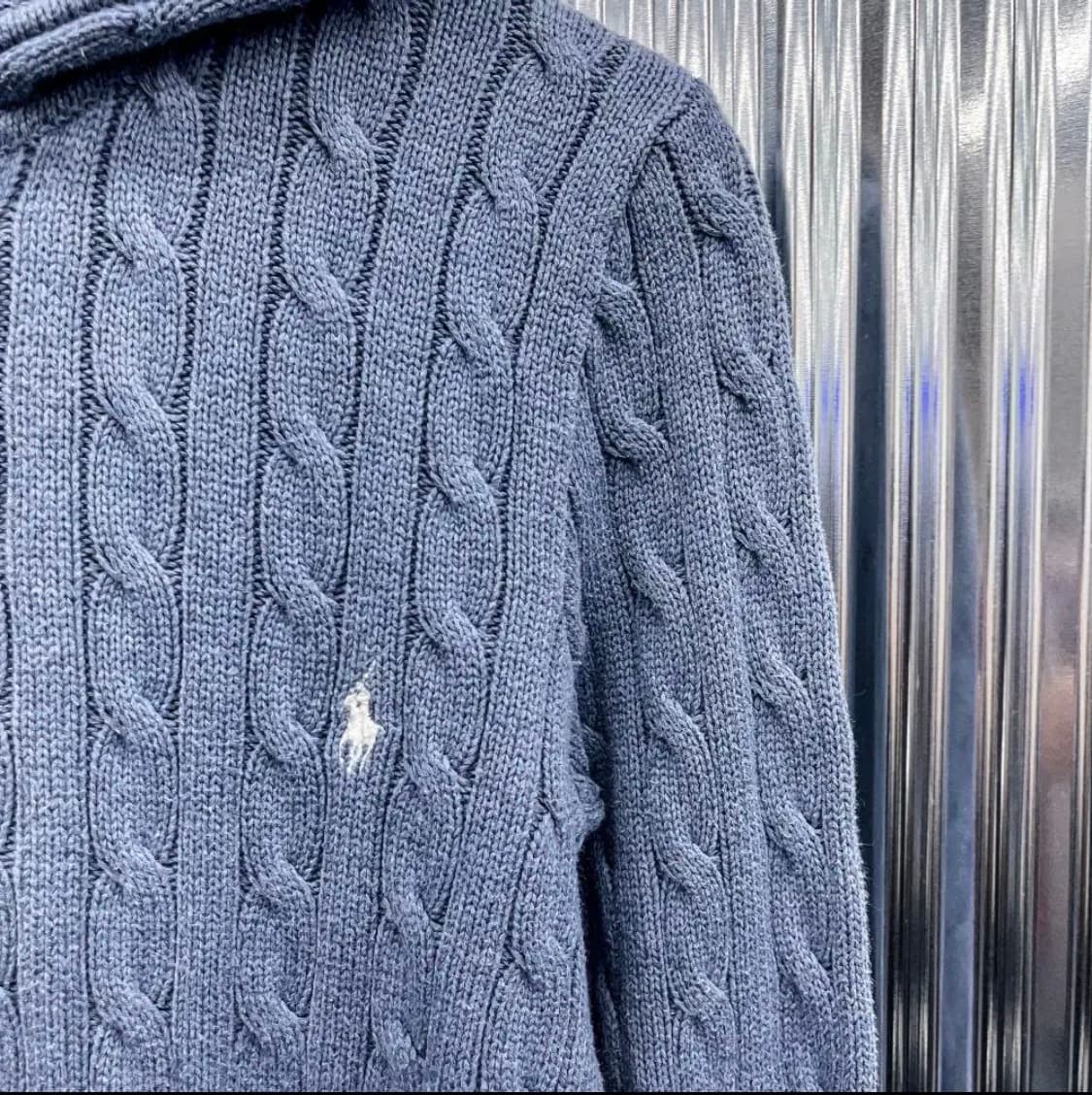 폴로랄프로렌 코튼 케이블 후드 니트 집업 상품이미지2