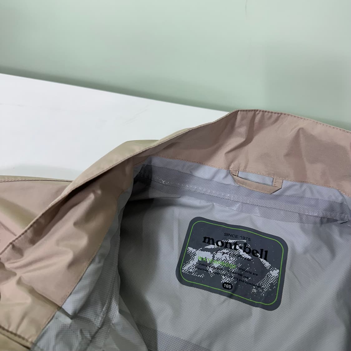 우먼L 몽벨 베이지 허리스트링 경량바막자켓 상품이미지6