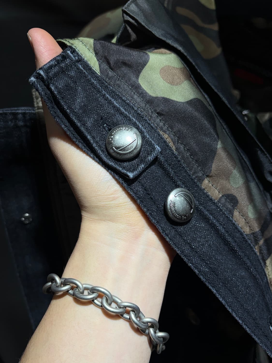 (새상품) 앤더슨벨 카모플라주 집업 데님자켓 상품이미지7