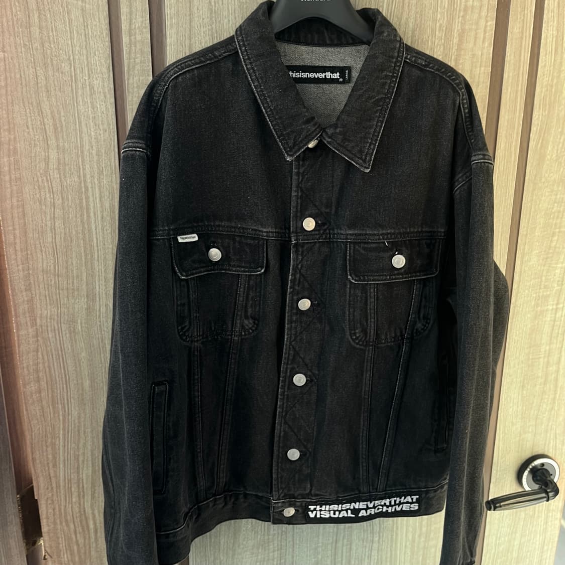 (L)디스이즈네버댓 흑청 데님자켓 기리보이착용 상품이미지4