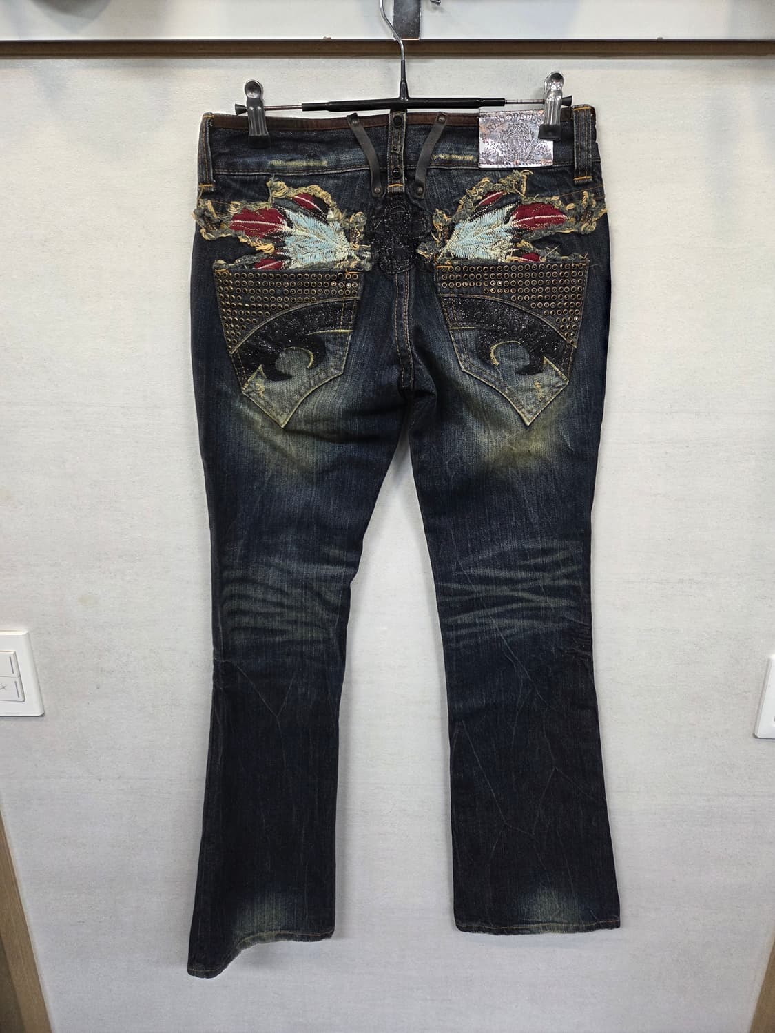 레드페퍼 여성 큐빅 빈티지워싱 부츠컷 데님팬츠 26 상품이미지2