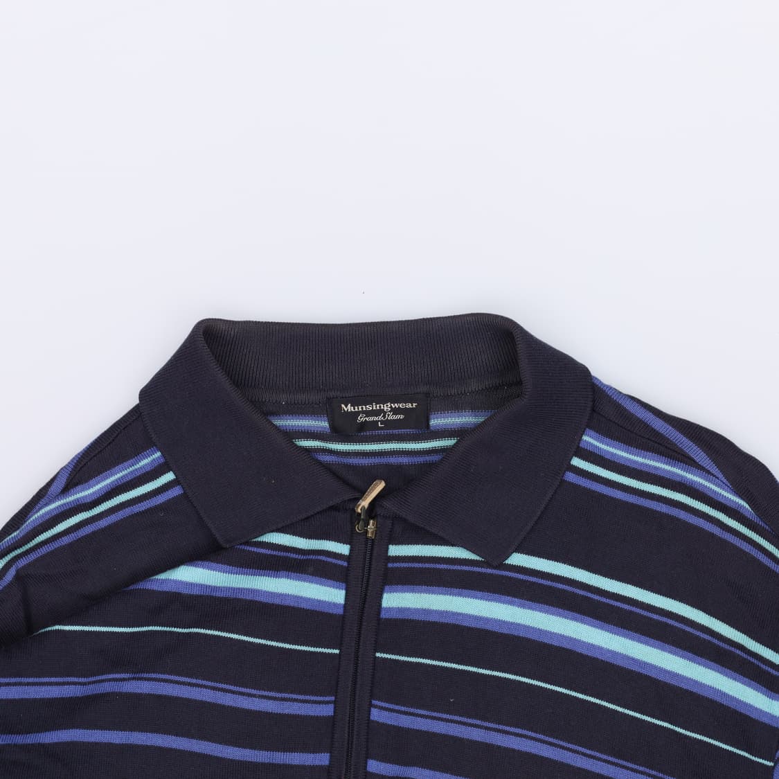 [L] 먼싱웨어 골프 배색 스트라이프 카라티 1222J 상품이미지4