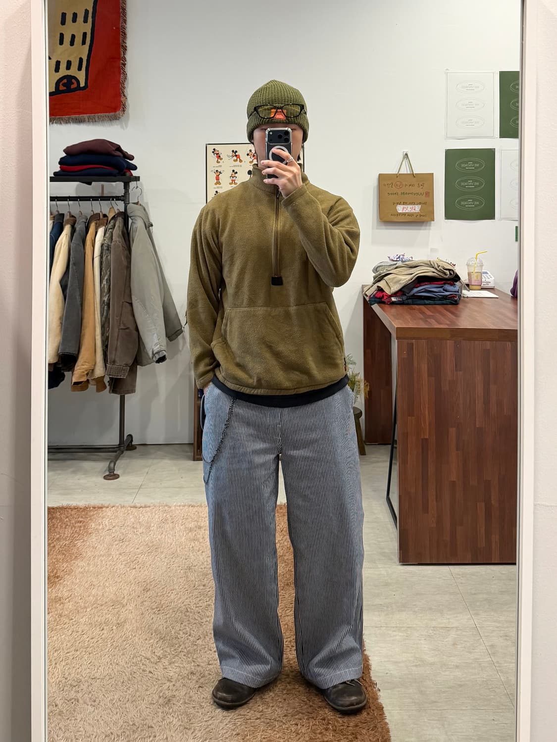 00s Military USMC OG 미해병대 폴라텍 쿼터 집업 플리스 상품이미지2