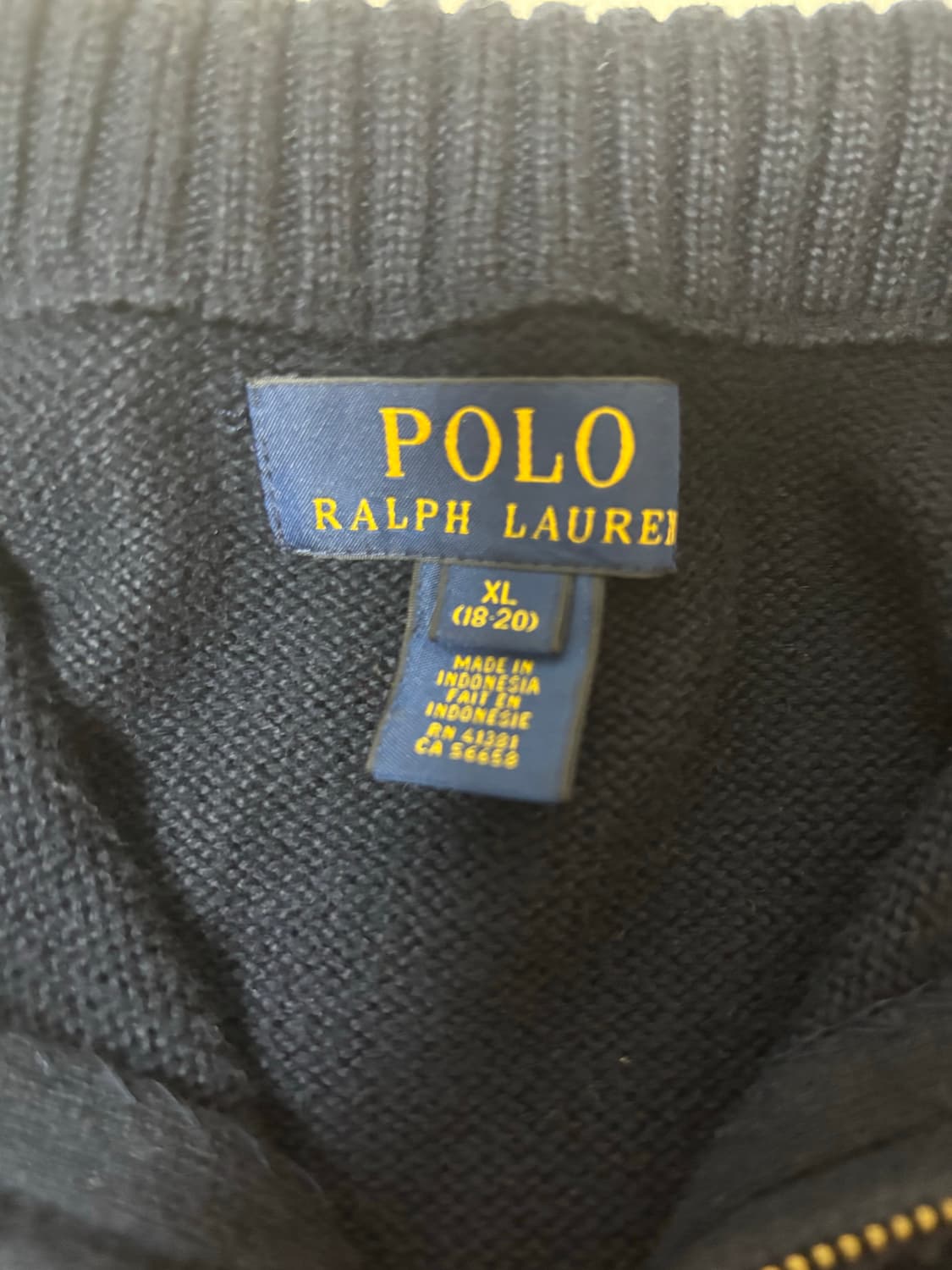 폴로 랄프로렌 네이비 니트집업 상품이미지4