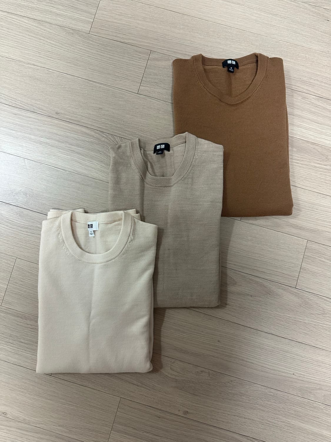 유니클로 메리노크루넥스웨터(EFM) M 상품이미지1