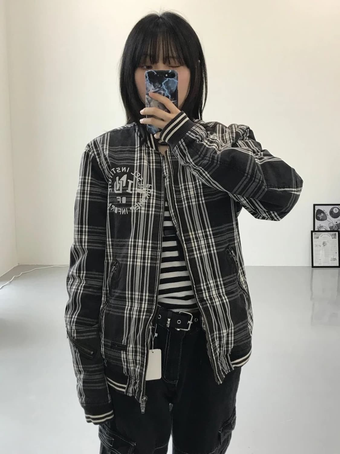 디젤 체크 디테일 점퍼 상품이미지2
