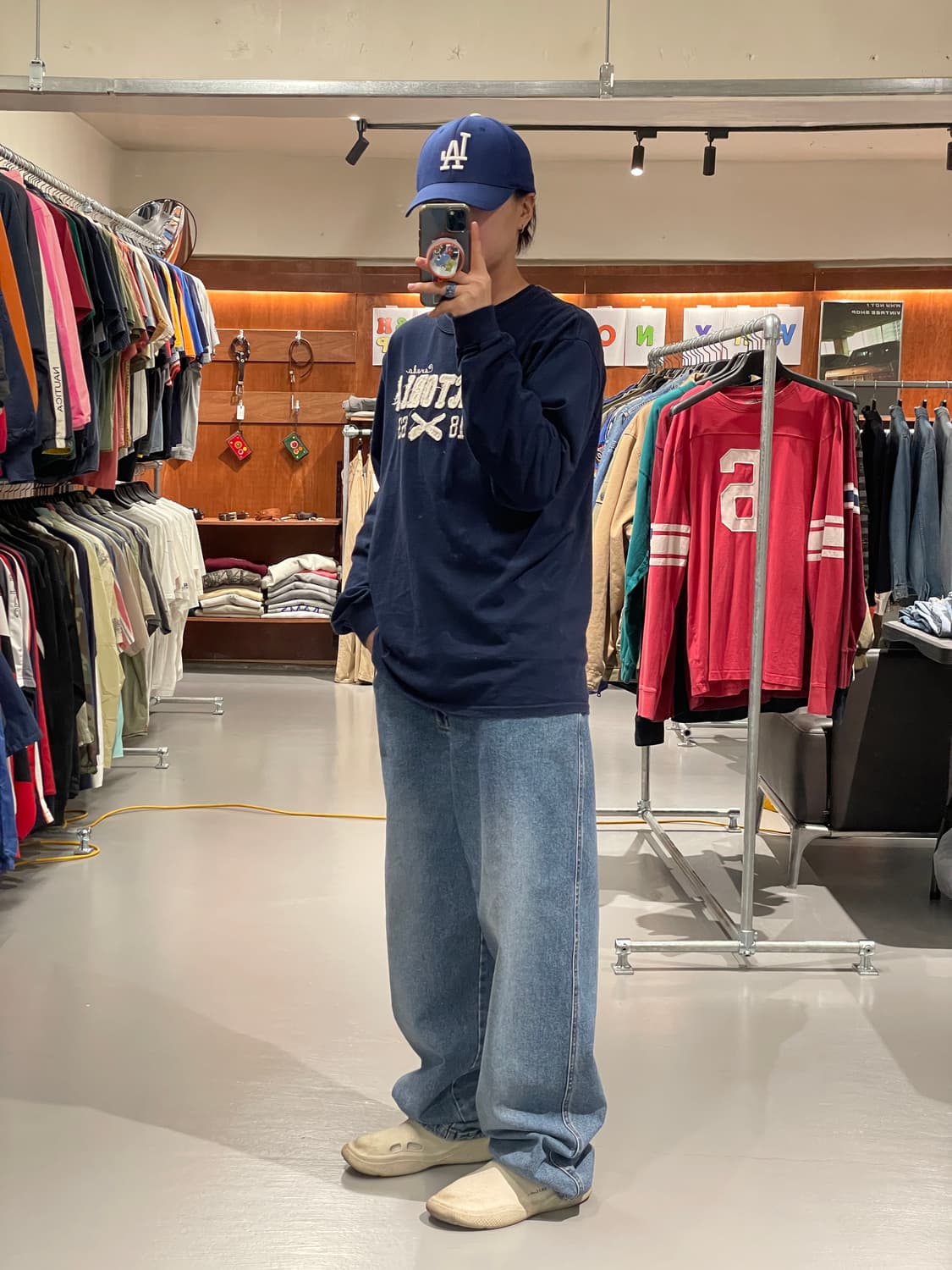 빈티지 롱슬리브 티셔츠(네이비)  상품이미지5