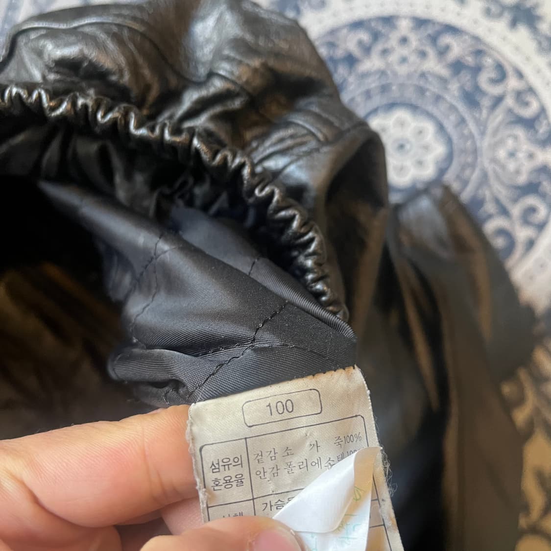 100 90s 아식스 레더 자켓/W2256 상품이미지5