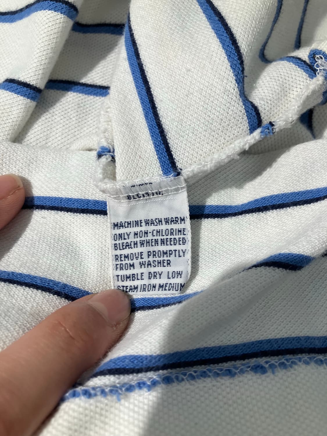 Polo Ralph Lauren 블루 스트라이프 반팔 카라 티셔츠 L 상품이미지6